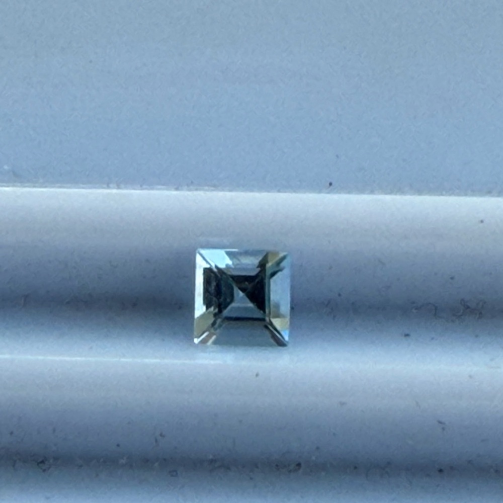 Square Aquamarine Blue Gemstone .25 carats